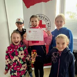 1. místo v Soutěži mladých zdravotníků pro žáky z klíčkovského zdravotního kroužku